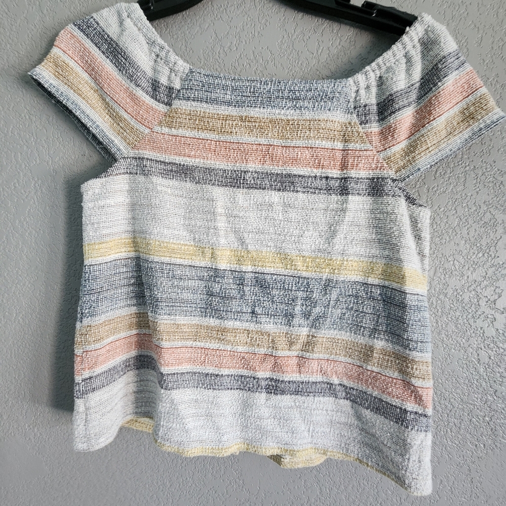 Striped Button-Up Top - Picture 3 of 6
